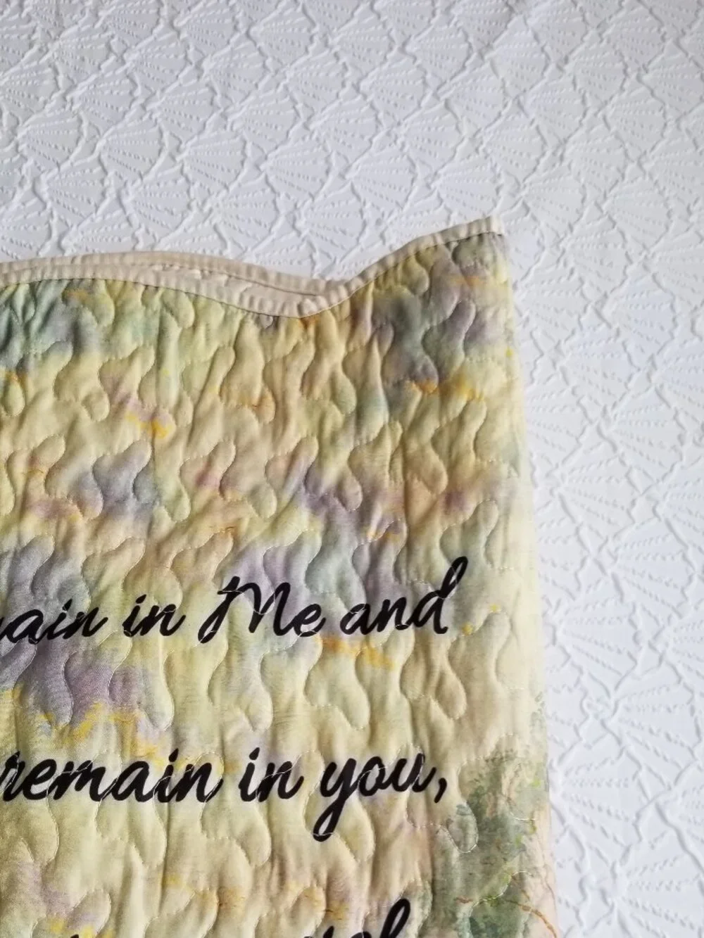 Memory Quilt Bible verse John 15:7 Thomas Kinkade 48 x 60